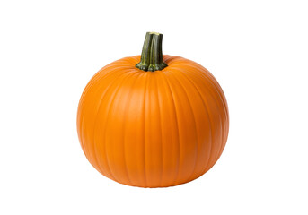 Obraz premium Single, ripe orange pumpkin against a black background.