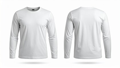 High-quality 3D rendered blank long-sleeve t-shirt

Perfectly flat, smooth surface with no folds or wrinkles Isolated on a clean white background for easy customization Ideal apparel template