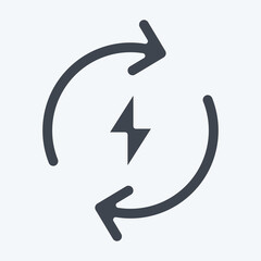 Icon Recharge. related to Charging symbol. glyph style. design editable