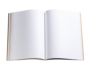 open book with blank pages