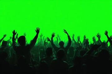 Crowd cheering enthusiastically during a game at an outdoor venue in the evening, showcasing excitement and engagement among fans