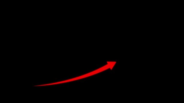 Business graph chart with growing business concept. Abstract decreasing business graph chart animation background. Bad Economy Recession Graph Chart Chalkboard Style Finance Business 4k motion.