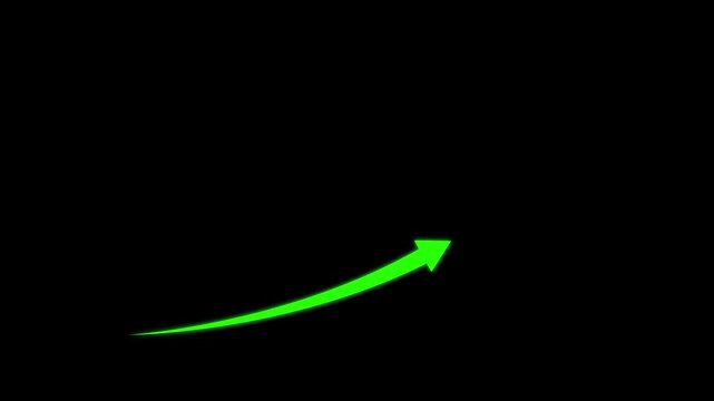 Business graph chart with growing business concept. Abstract decreasing business graph chart animation background. Bad Economy Recession Graph Chart Chalkboard Style Finance Business 4k motion.