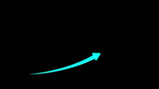 Business graph chart with growing business concept. Abstract decreasing business graph chart animation background. Bad Economy Recession Graph Chart Chalkboard Style Finance Business 4k motion.