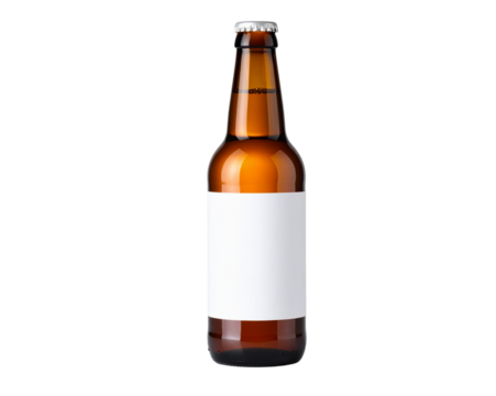 beer bottle isolated on white