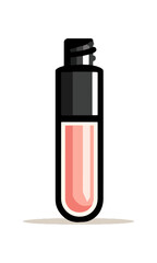 Cosmetic lip gloss tube illustration