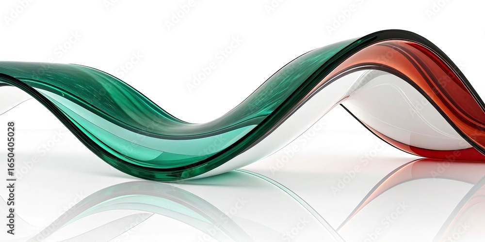 Poster abstract wave on black background. computer generated illustration. 3d rendering.3d render,wave colo
