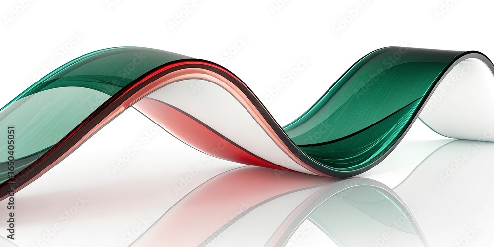 Fototapete abstract wave on black background. computer generated illustration. 3d rendering.3d render,wave colo