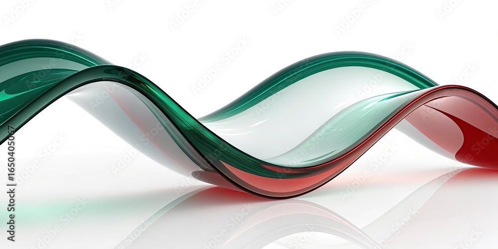 Fototapete abstract wave on black background. computer generated illustration. 3d rendering.3d render,wave colo
