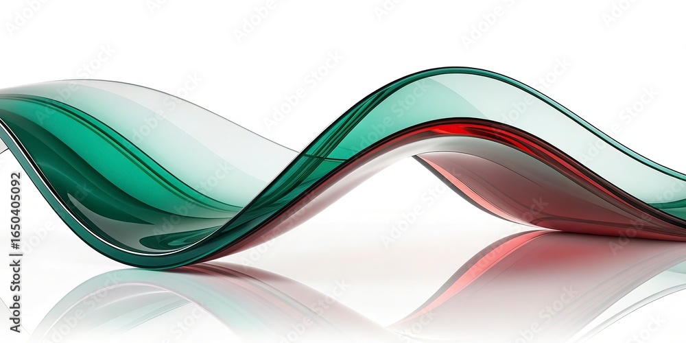 Fototapete abstract wave on black background. computer generated illustration. 3d rendering.3d render,wave colo