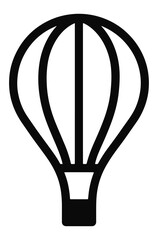 Obraz premium Hot air balloon outline graphic