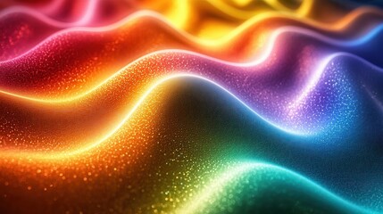 Obraz premium Abstract rainbow wavy texture