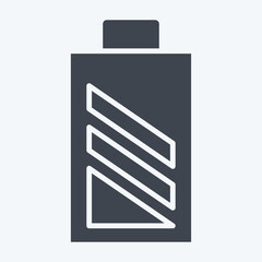 Icon Battery Out. related to Charging symbol. glyph style. design editable