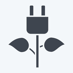 Icon Bio Energy. related to Charging symbol. glyph style. design editable