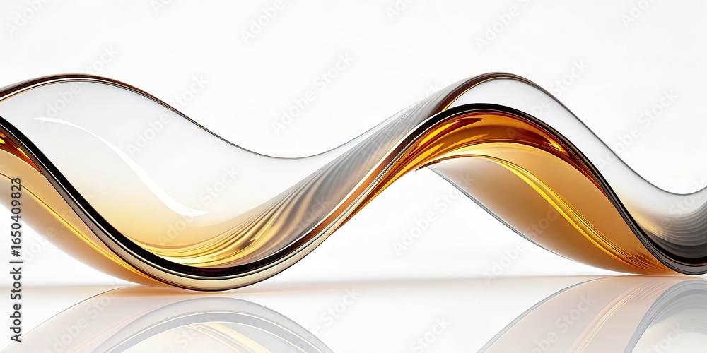 Fototapete abstract wave on black background. computer generated illustration. 3d rendering.3d render,wave colo