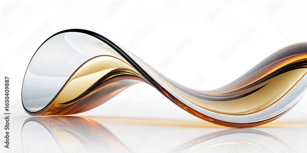 Fototapete abstract wave on black background. computer generated illustration. 3d rendering.3d render,wave colo