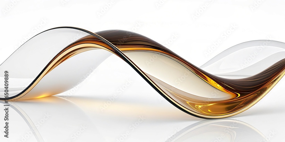 Fototapete abstract wave on black background. computer generated illustration. 3d rendering.3d render,wave colo