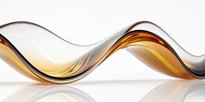 Abstract wave on black background. Computer generated illustration. 3D rendering.3d render,wave colorful abstract background, red and gold waves with reflection