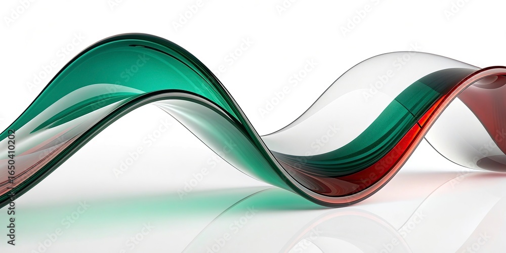 Fototapete abstract wave on black background. computer generated illustration. 3d rendering.3d render,wave colo