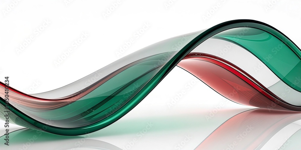 Fototapete abstract wave on black background. computer generated illustration. 3d rendering.3d render,wave colo