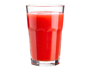 Watermelon juice in glass isolated on transparent background
