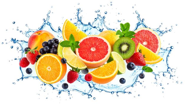 Fresh Fruit Splash with Healthy Mix. - Powered by Adobe