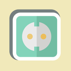 Sticker Socket. related to Charging symbol. design editable