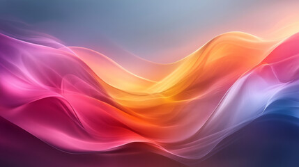 Obraz premium Abstract wavy forms in vibrant colors (1)