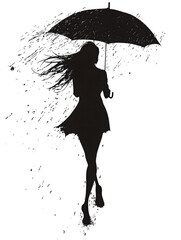 silhouette of a woman illustration png transparent background