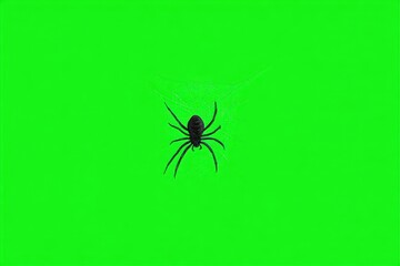 Spider animation on green screen background showcases intricate web patterns and natural movement, perfect for creative projects and educational content
