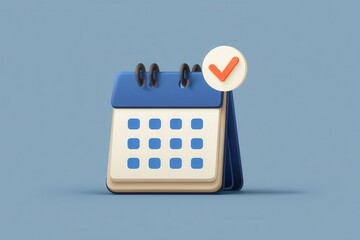 Calendar marks important dates with checklist icon for organized planning and scheduling tasks efficiently for better time management