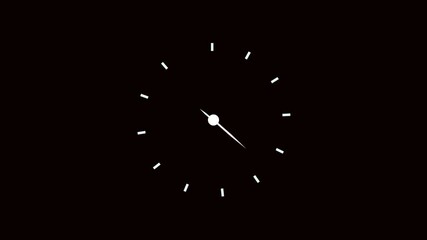 Minimalist clock animation seamless loop. Elegant timepiece design modern clockface. Animated minimalist clockface. Seamless loop with subtle ticking for business presentations. - Powered by Adobe