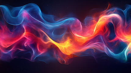 Abstract swirling patterns of vibrant colors, like smoke or flames