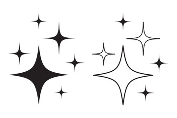 Twinkle star glittery sparkle, burst and flash.