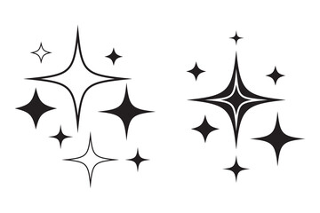 Twinkle star glittery sparkle, burst and flash.