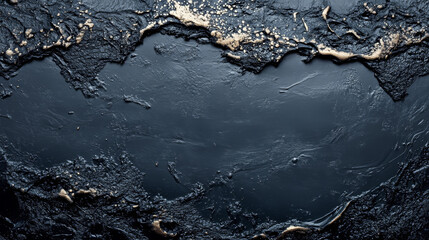 Dark, textured surface with gold accents