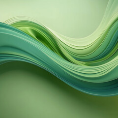 Matcha Green Abstract Background with Fluid Motion and Realistic Wave Textures, AI