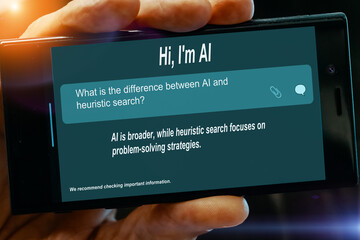 What is the difference between AI and heuristic search?