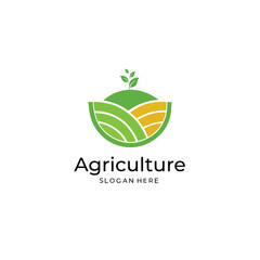 farm logo agriculture logo vector illustration design template  