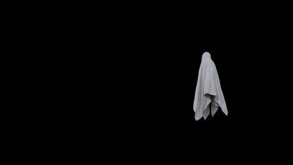 Ghost Flying, Pishacha Flying, Spirit Flying Stock Image  with black background
