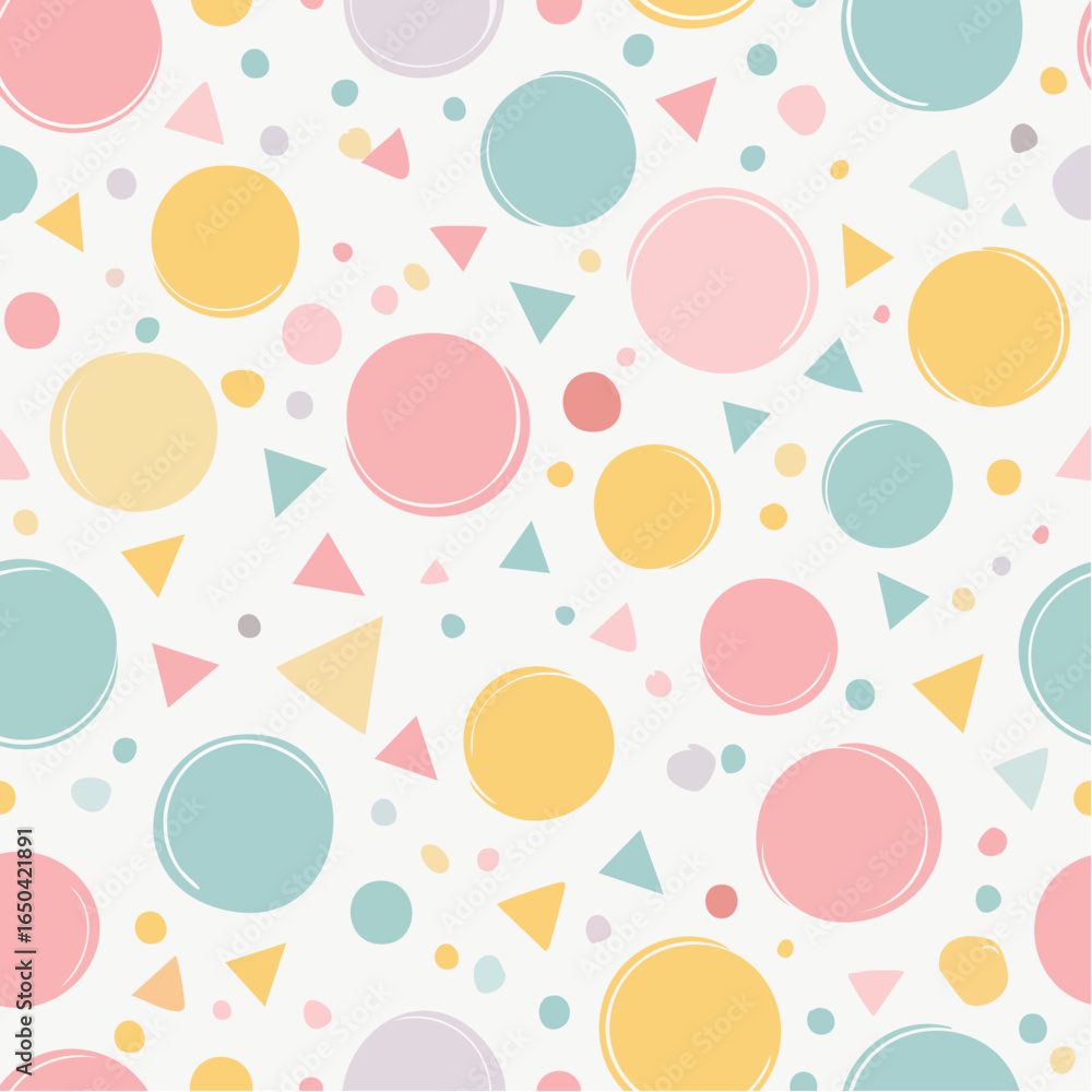 Poster a colorful grid of simple shapes for modern visual style