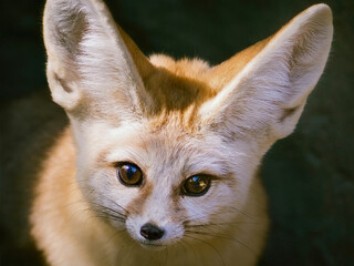 Fennec Fox Closeup Portrait