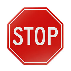 Vibrant red stop sign with clear messaging for safety, regulation, and control perfect for traffic, construction, and awareness campaigns