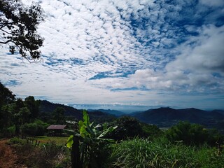 mountain landscape with blue sky