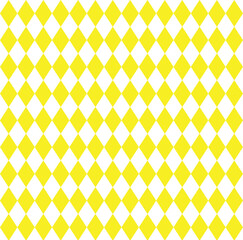 Checkered harlequin diamond seamless background pattern vector in yellow and white. Geometric rhombus pattern background. Harlequin check wallpaper. Retro color concept. Vector Illustrator. eps 10 © Hike Studio 444