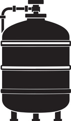 Water Tank Silhouette | Black Vector Illustration Design