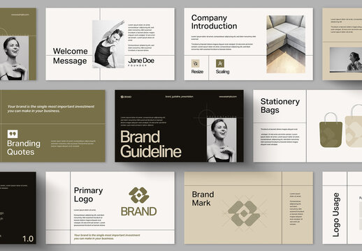 Modern Corporate Identity Manual And Brand Guideline Presentation Layout