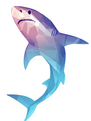 Obraz premium silhouette of a shark illustration png transparent background