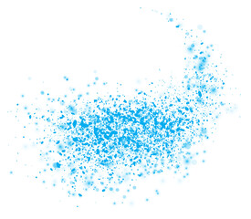 Dust particles explosion with shimmer effect