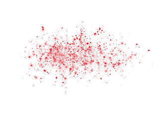 Dust particles explosion with shimmer effect